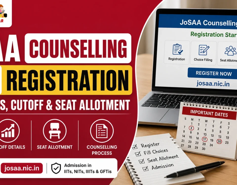 JoSAA Counselling 2026 Registration Started - Check important dates, cutoff ranks and seat allotment for admission in IITs, NITs, IIITs and GFTIs at josaa.nic.in